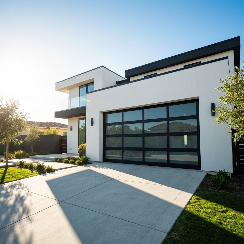 Modern Glass Panel Door